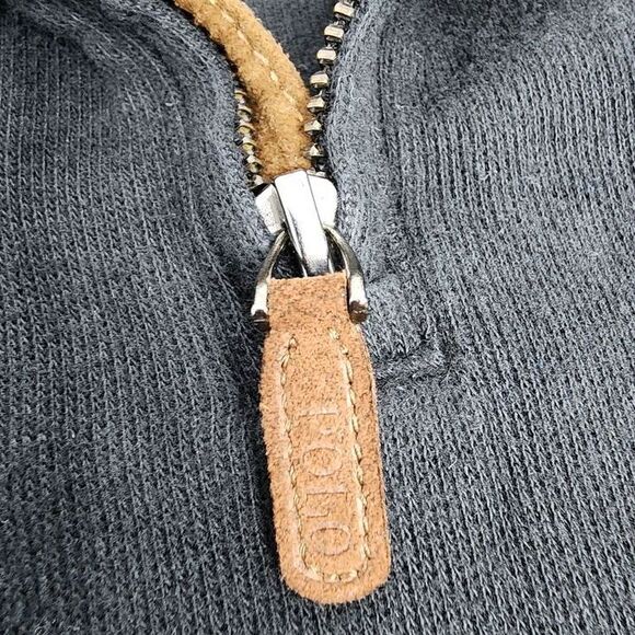 Polo Ralph Lauren Sweater Men's XL Estate Rib 1/4 Zip Pullover Black - Picture 5 of 7